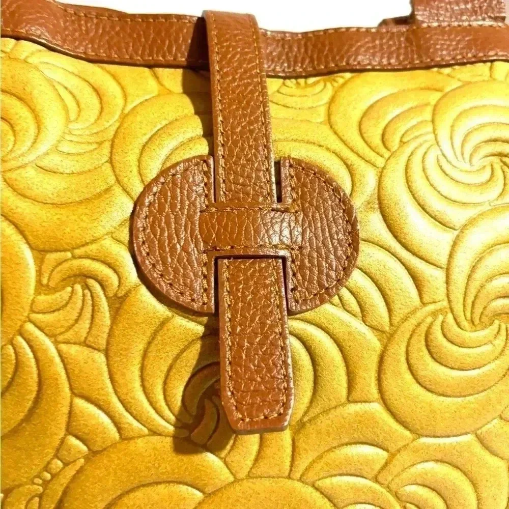 Carla Ferrert  mustard leather shoulder handbag